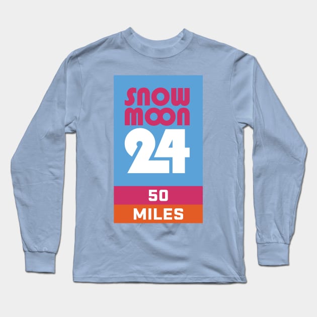 Snow Moon 24 50 Miles Long Sleeve T-Shirt by PodDesignShop